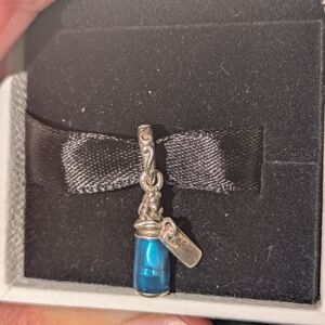 Disney Pandora Alice In Wonderland "Drink Me" "Always Curious" Charm Pendant
